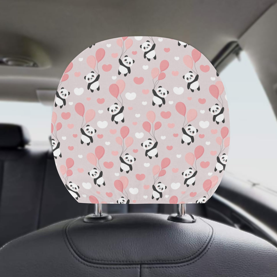 Cute panda ballon heart pattern Car Headrest Cover