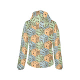 Dice Pattern Print Design 05 Women's Padded Hooded Jacket