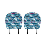 Whale design pattern Car Headrest Cover