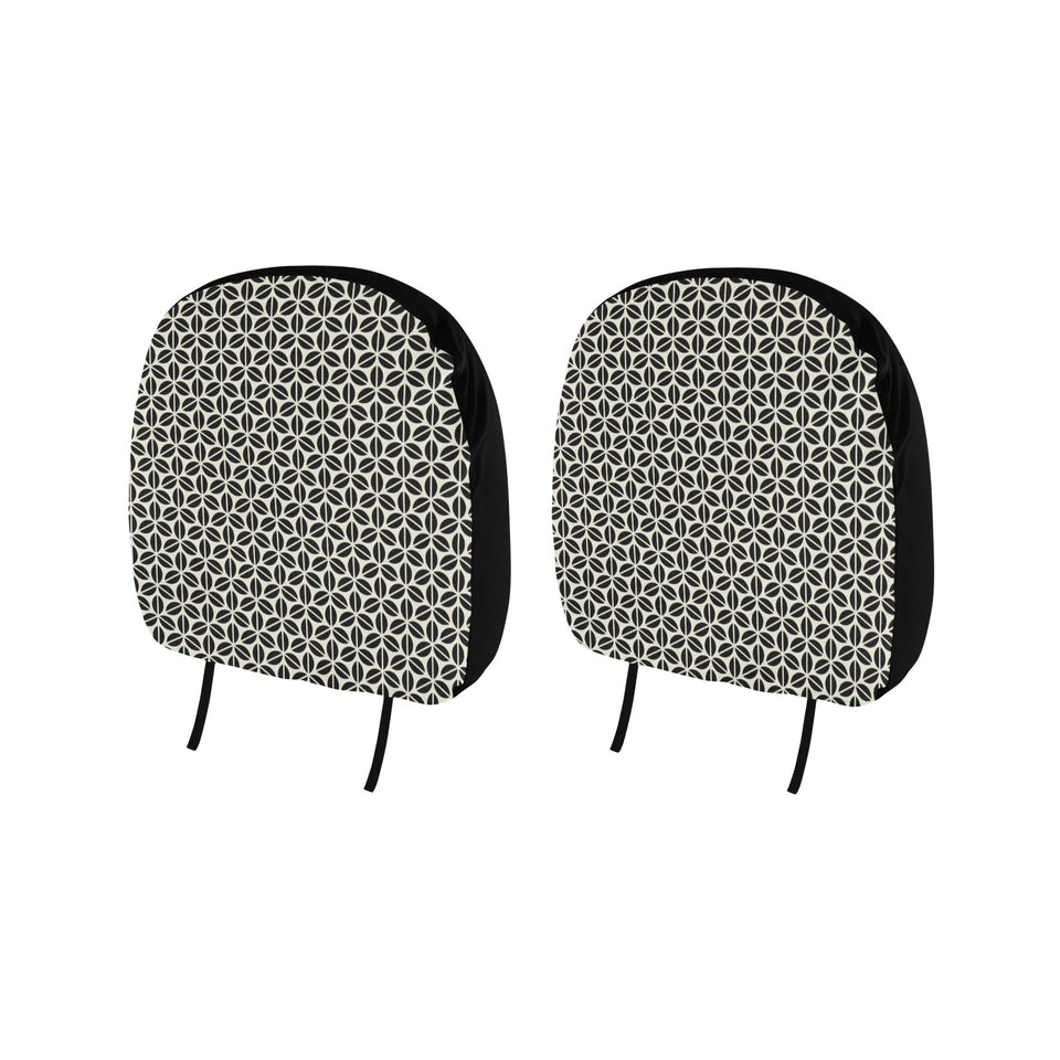 Coffee bean abstract modern pattern Car Headrest Cover