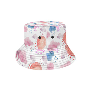 Watercolor air balloon cloud pattern Unisex Bucket Hat