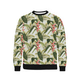 heliconia pattern Men's Crew Neck Sweatshirt