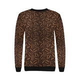 coffee bean pattern Women's Crew Neck Sweatshirt
