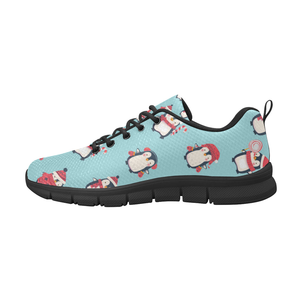 Cute penguin christmas  design pattern Women's Sneaker Shoes