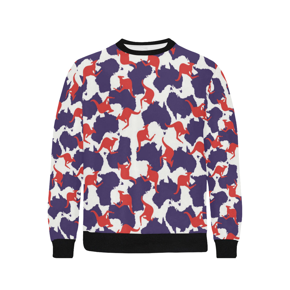 Kangaroo Australian pattern Men's Crew Neck Sweatshirt