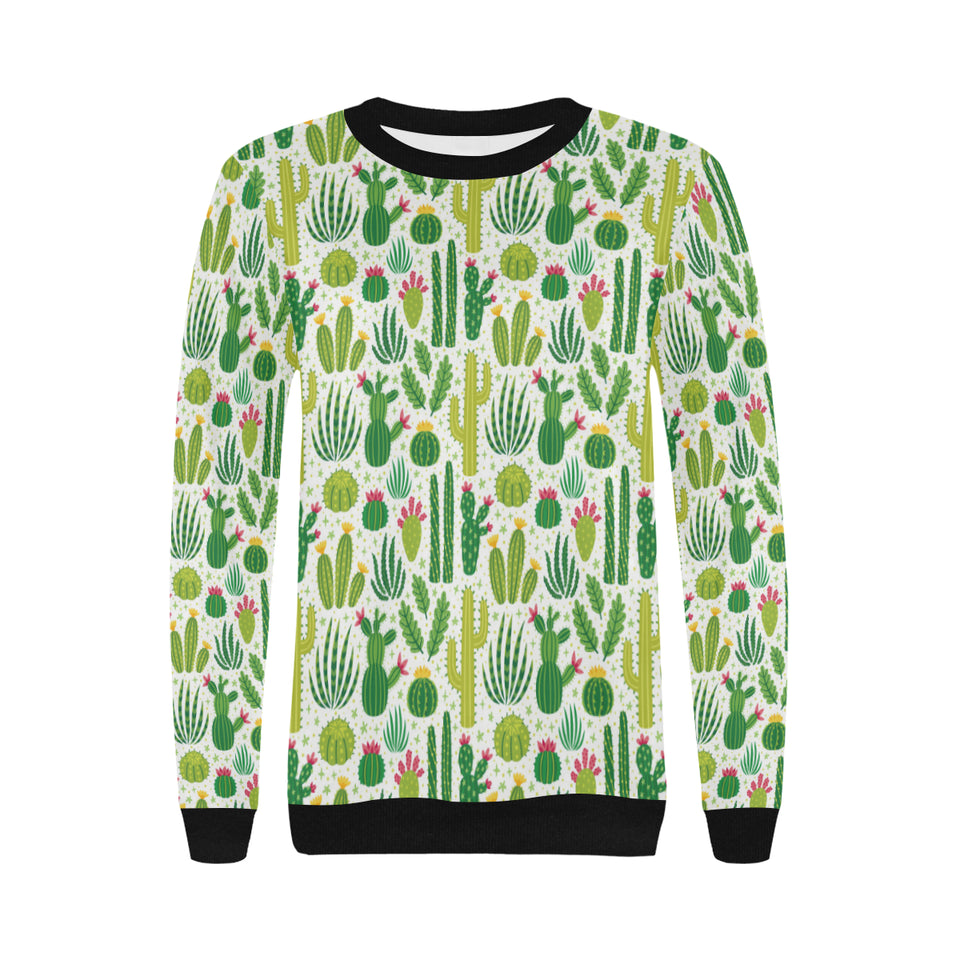 Cactus pattern copy Women's Crew Neck Sweatshirt