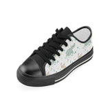 Cute Rhino pattern Kids' Boys' Girls' Low Top Canvas Shoes Black