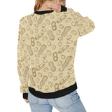 hand drawn peanuts pattern Women's Crew Neck Sweatshirt