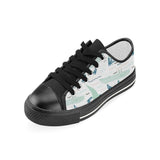 Crocodile diver pattern Kids' Boys' Girls' Low Top Canvas Shoes Black