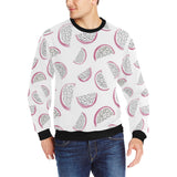 dragon fruit pattern Men's Crew Neck Sweatshirt