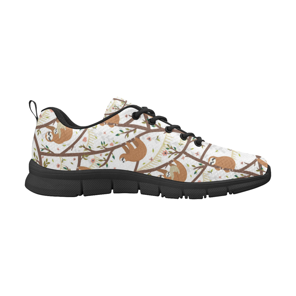 Sloths hanging on the tree pattern Women's Sneaker Shoes