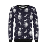 Chihuahua space helmet. astronaut pattern Women's Crew Neck Sweatshirt