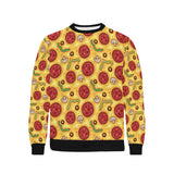 Pizza texture pattern Men's Crew Neck Sweatshirt