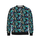 Dragon sea wave pattern Men's Crew Neck Sweatshirt