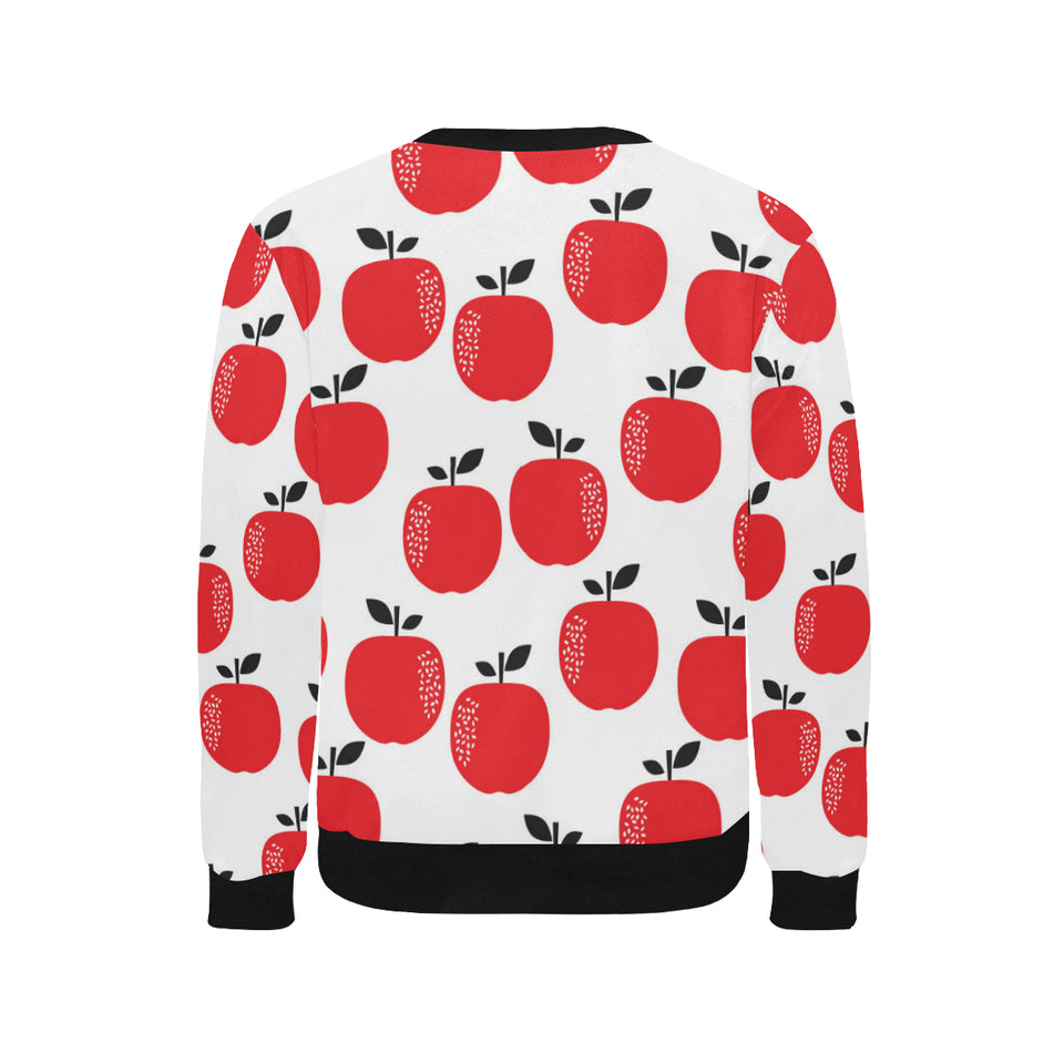 red apples white background Men's Crew Neck Sweatshirt