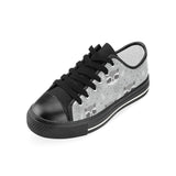 Cute raccoons leaves dot Kids' Boys' Girls' Low Top Canvas Shoes Black