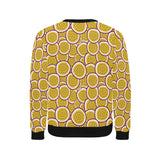 Passion fruits slice pattern Men's Crew Neck Sweatshirt