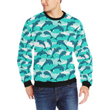 Dolphin sea pattern Men's Crew Neck Sweatshirt