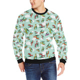 Helicopter design pattern Men's Crew Neck Sweatshirt