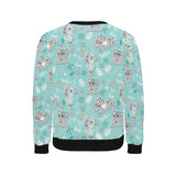 Cute koalas blue background pattern Men's Crew Neck Sweatshirt