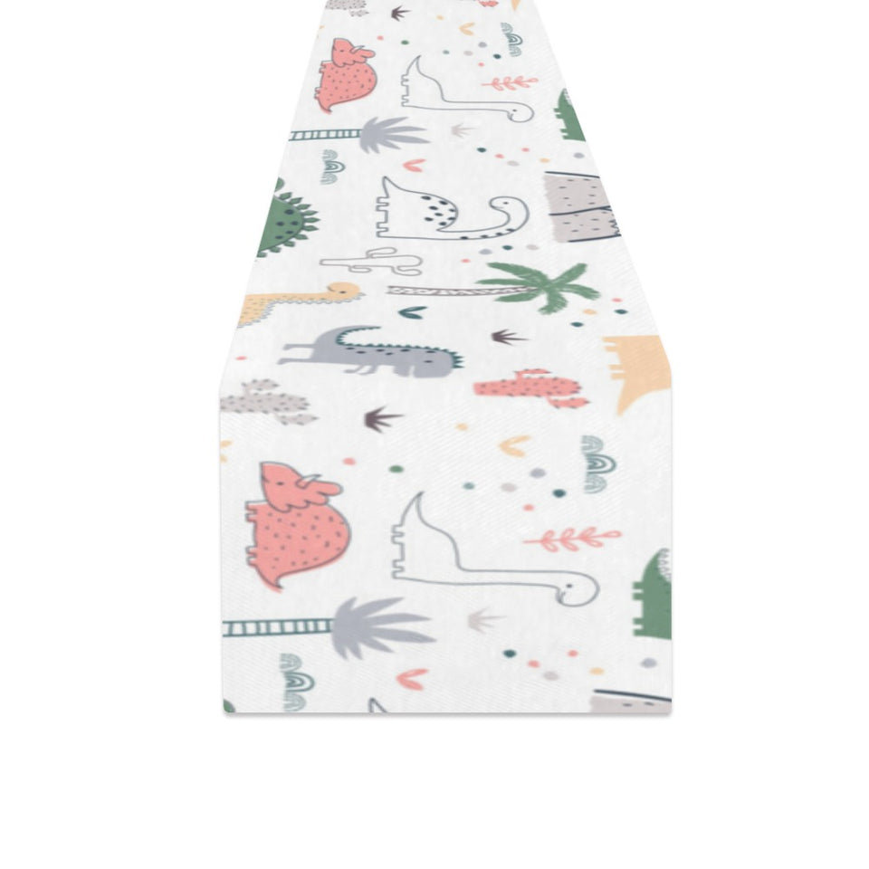 Cute cartoon dinosaurs tree pattern Table Runner