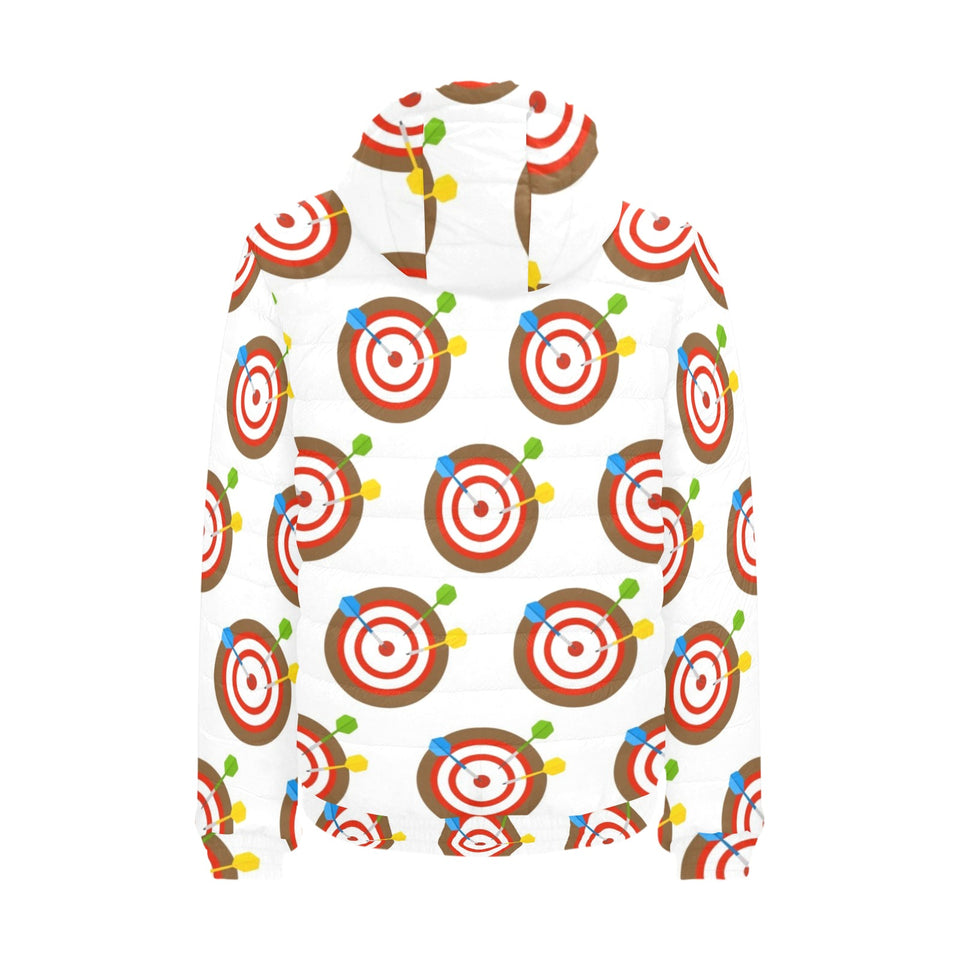 Darts Pattern Print Design 04 Men's Padded Hooded Jacket