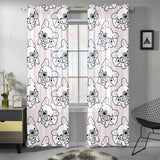 Cute french bulldog pattern Gauze Curtain