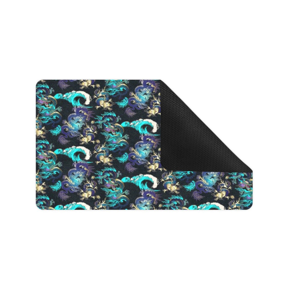 Dragon sea wave pattern Doormat
