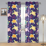 Colorful sea turtle pattern Gauze Curtain