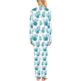 Coral Reef Pattern Print Design 04 Women's Long Pajama Set