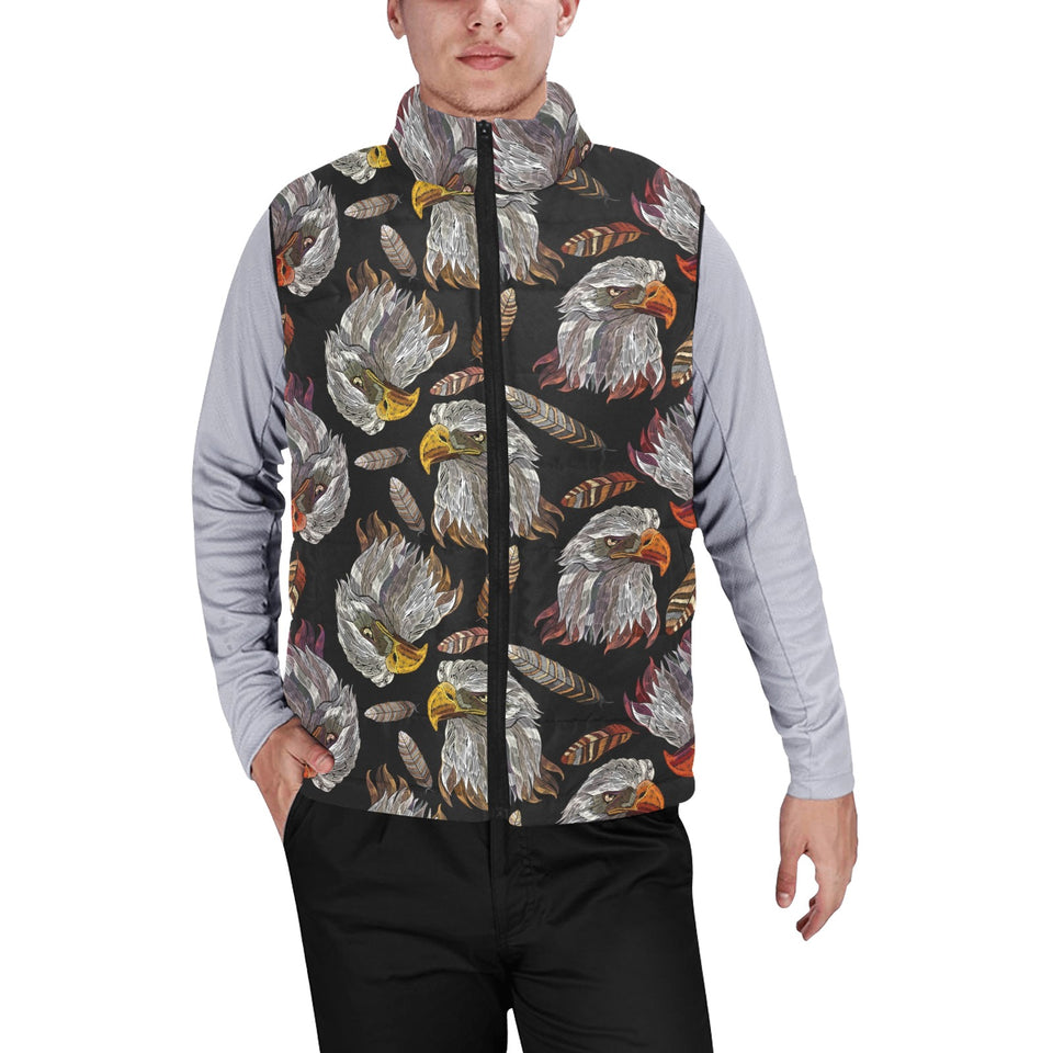 Eagle Pattern Print Design 05 Men's Padded Vest