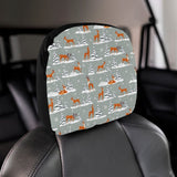 Beautiful deers Winter Christmas Car Headrest Cover