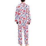British Pattern Print Design 01 Men's Long Pajama Set