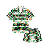 Horseshoes Pattern Print Design 01 Kids' Boys' Girls' V-Neck Short Pajama Set