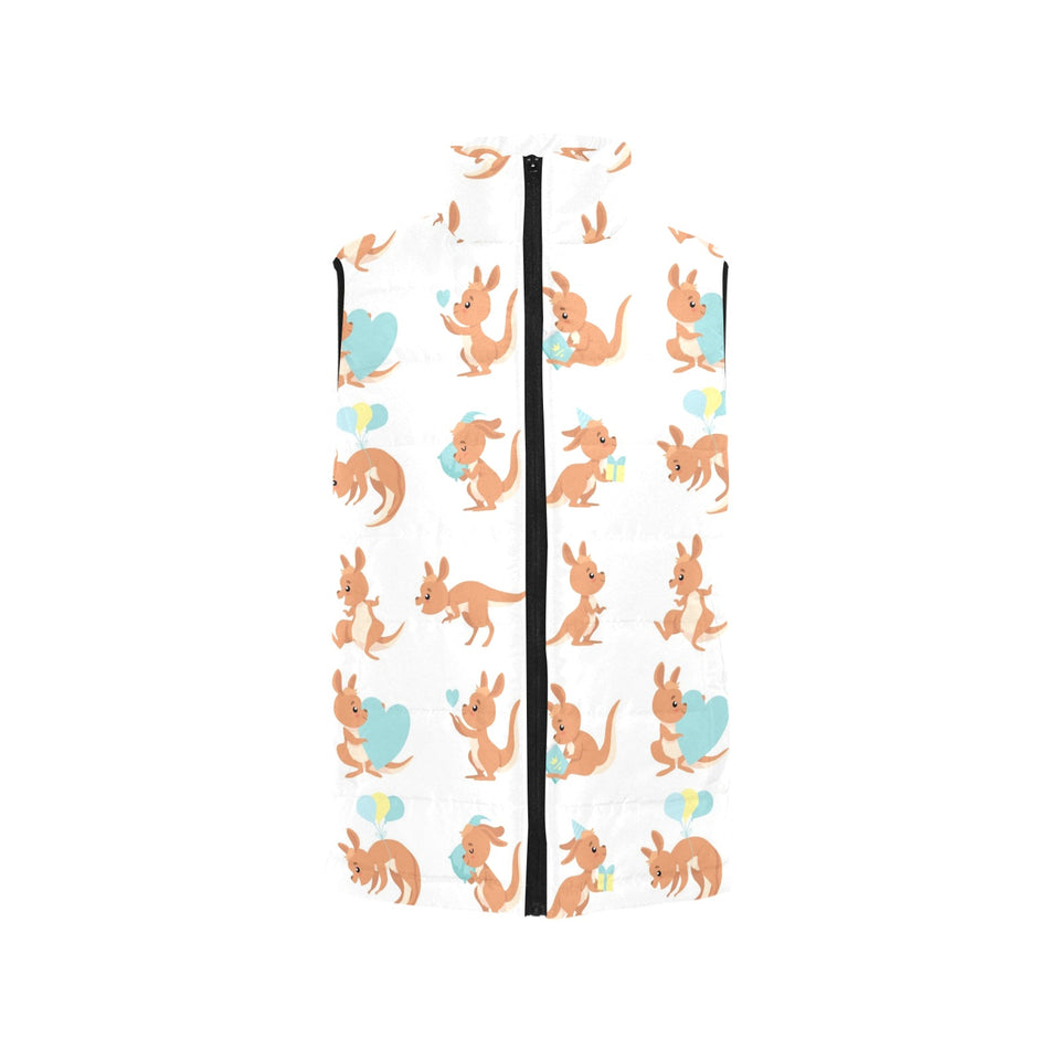 Cute Kangaroo pattern Men's Padded Vest