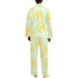 slice of lemon pattern Men's Long Pajama Set