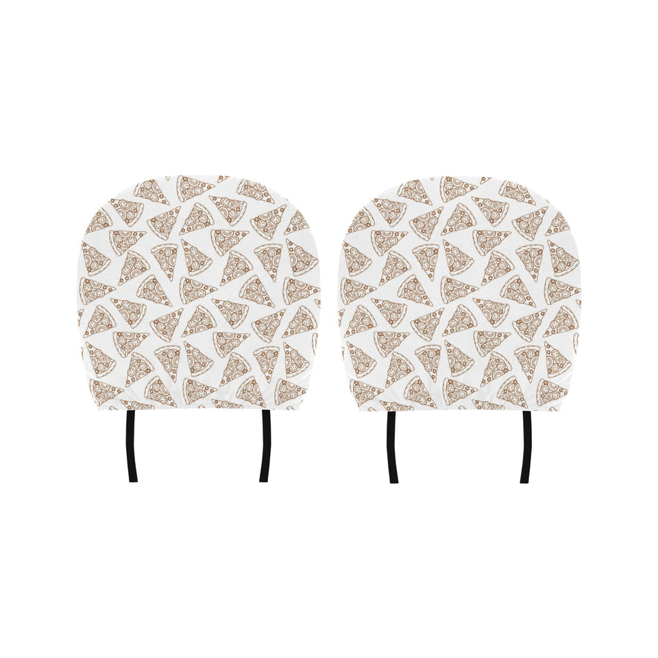 Hand drawn pizza pattern Car Headrest Cover