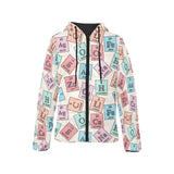 Chemistry Periodic Table Pattern Print Design 02 Women's Padded Hooded Jacket