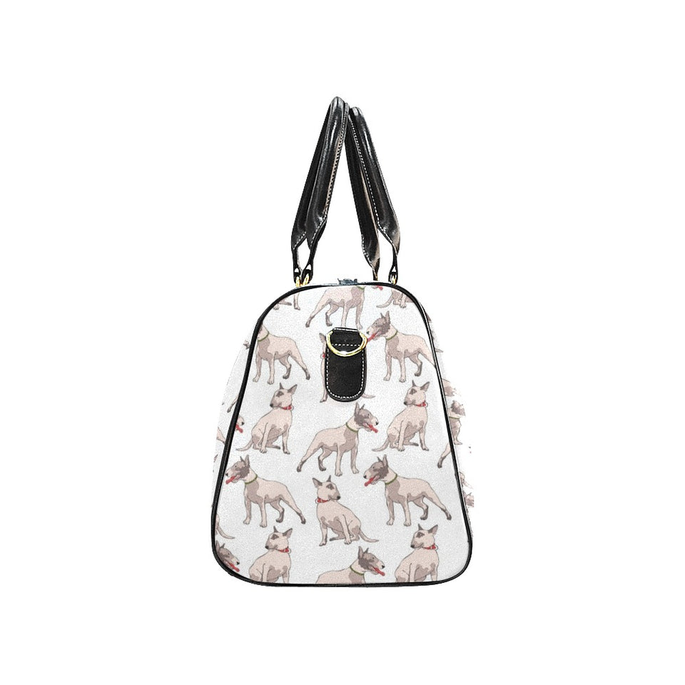Bull Terrier Pattern Print Design 04 Travel Bag