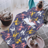 Koi Fish Carp Fish pattern Blanket Robe with Sleeves