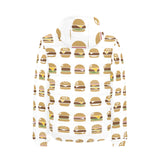 Hamburger Pattern Print Design 02 Men's Padded Hooded Jacket