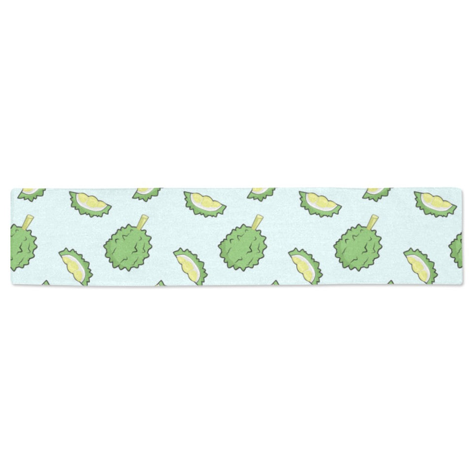 Durian pattern blue background Table Runner