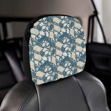 Sea turtle Polynesian Tribal design pattern Car Headrest Cover