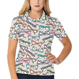 Sun Glasses Pattern Print Design 01 Women's All Over Print Polo Shirt