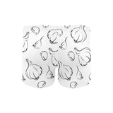 Garlic pattern black white Men's Swimming Trunks