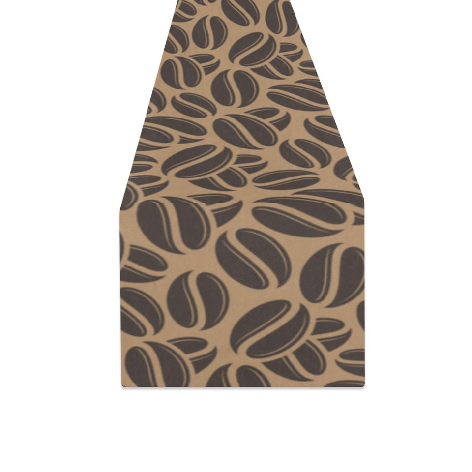 Coffee bean on brown background Table Runner