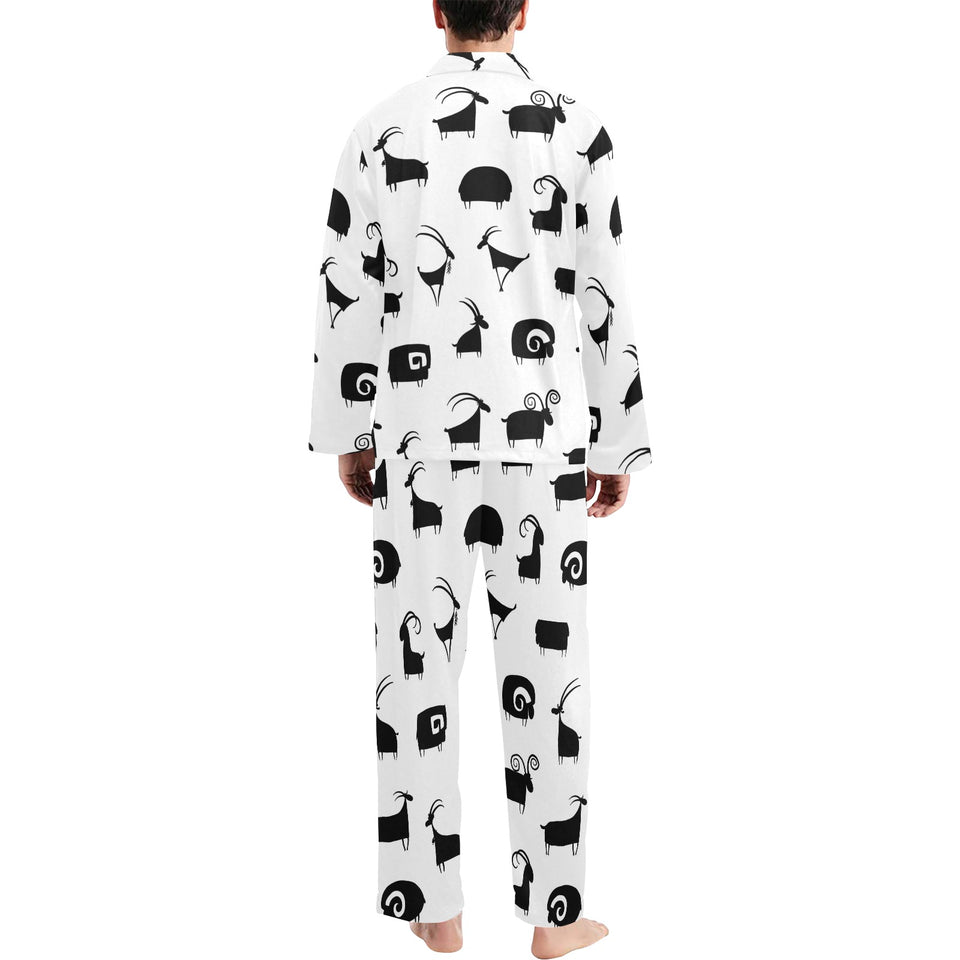 Goat ram pattern Men's Long Pajama Set