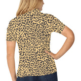 Leopard skin print Women's All Over Print Polo Shirt