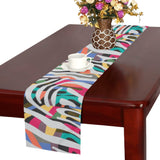 Colorful zebra skin pattern Table Runner