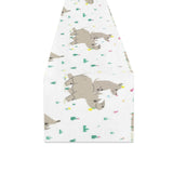 Cute Rhino pattern background Table Runner